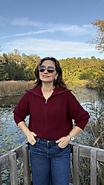 Bordo Fermuarlı Devrik Yaka Hırka