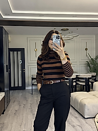 Siyah Yüksek Bel Pantolon