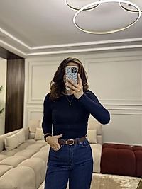 Lacivert Oysho Uzun Kollu Badi