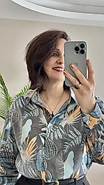 Desenli Saten Gömlek