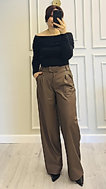 Vizon Suni Deri pantolon içi kadife astar